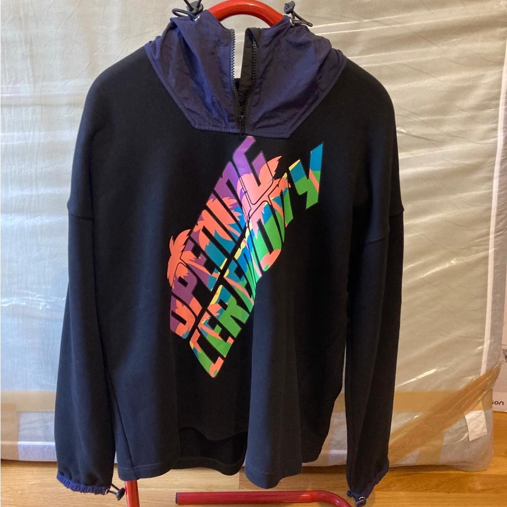 Opening Ceremony Black Multicolor Zip Up Sweater